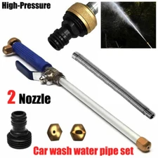 Pressure Power Washer Wall Water Spray Gun Nozzle Wand Attachment High Hose Jet