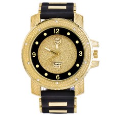 Men's Fashion Silicone Band Techno Pave Heavy Watches WR 7758