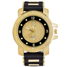 Men's Fashion Silicone Band Techno Pave Heavy Watches WR 7758 