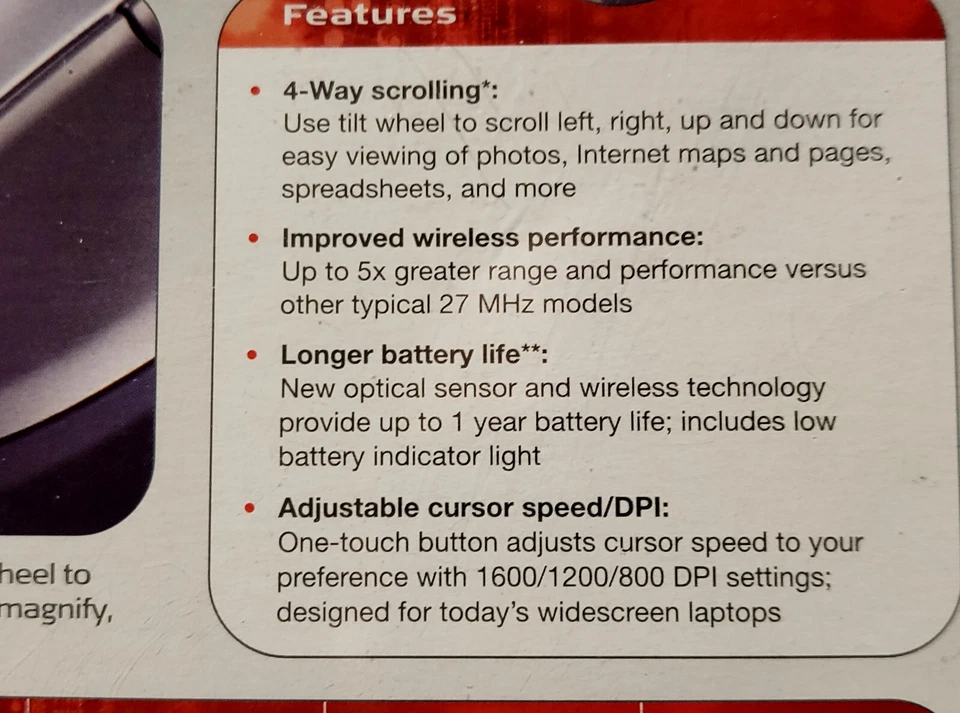 Targus Stow N Go AMW25US Wireless Computer Optical Mouse- Grey and Black - Image 4 of 4