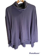 Athleta Hooded Cowl Neck Long Sleeve Dark Gray Tunic Sz Small