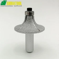 SHDIATOOL 1-teilige vakuumgelötete Diamantfräser für Steinmarmorradius 15 mm #10