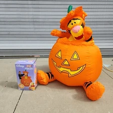 Gemmy Disney Inflatable Tigger Pumpkin HTF 2004 for Indoor Use 4ft