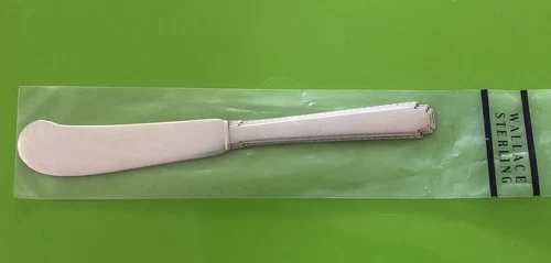 Sterling Silver Flatware - Wallace Rhythm Butter Spreader Flat Handle