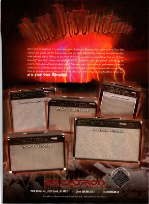 VINTAGE 2004 ROCKTRON GUITAR AMPS PRINT AD