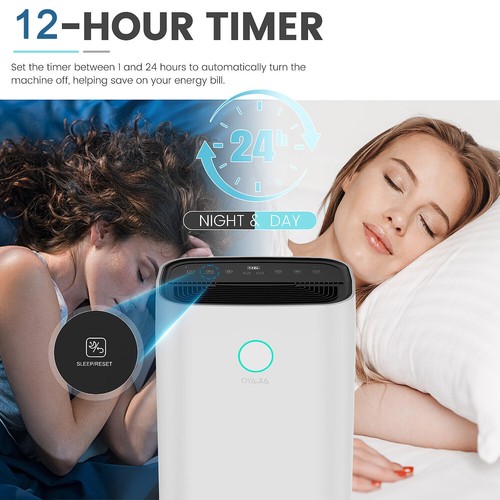 25L Dehumidifier Air Purifier with Humidistat LCD Display for Home Laundry UK - Picture 8 of 16