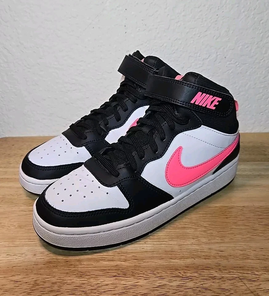 Nike Court Borough 2 Mid Blanco Sunset Pulse GS EE. UU. Niños 7 años Foto 2 de 4