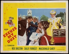 EXCUSE MY DUST Original Movie Lobby Card Poster Red Skelton Sally Forrest Comedy