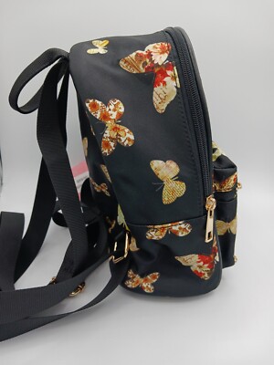 Mini Black Nylon Backpack with Golden Butterfly Print – Like Dreams Amazon.com: JIPONI Colorful Mini Butterfly Black Back Small  main image 4