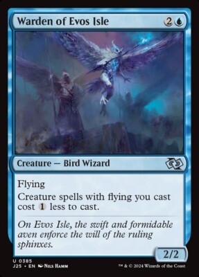 (x4) Warden of Evos Isle 0385 Playset Uncommon Foundations Jumpstart MTG NM