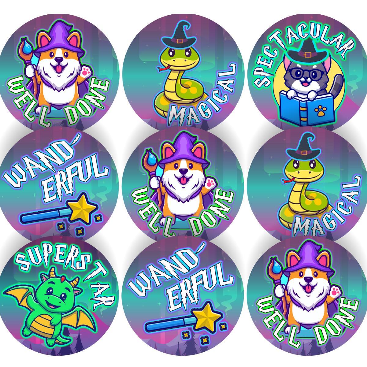 144 Awesome Axolotl Reward Stickers - 30mm - Teacher Parents School Nursery