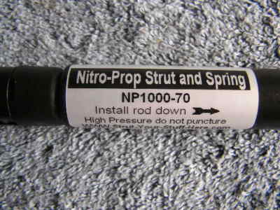 REP SPD-2000-70 RV 10 Nitro Prop Gas Strut Spring – Lift Support Shock Rod, 10mm Ball Mount, Black