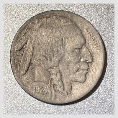 1924-S Buffalo Nickel Semi-Key Date. Horn Details. Full Date. Holo-restored (B)