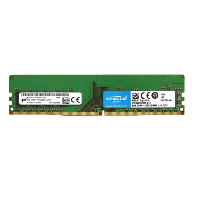New Crucial 32GB (4X8GB) DDR4 3200MHz PC4-25600 UDIMM Memory Ram