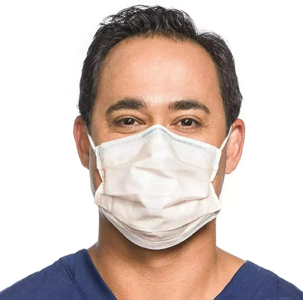 *400-Piece* Halyard FluidShield Level 3 Procedure Face Mask Earloop Orange 47107