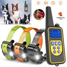  Rechargeable Anti No Barking Collar Electric Shock Dog Pet Bark Training Collar