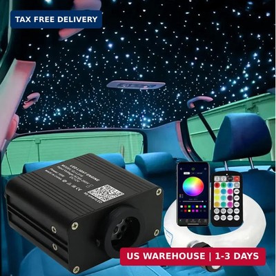 AZIMOM 16W Twinkle & Sound Activate 450pcs*0.03in*9.8ft Fiber Optic Starlight He