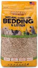 Natural Corn Cob Bedding for Birds and Small Animals - 350 Cubic Inches