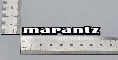 Marantz Speaker Turntable 80mm Badge Logo Emblem Premium Silver With Adhesive 