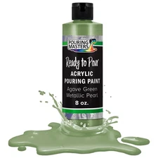 Pouring Masters Agave Green Metallic Pearl 8-Ounce Acrylic Pouring Paint