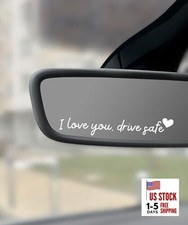 4PCS Car Stickers,Cars Decals,Car Accessories Vinyl I Love You Drive Safe White