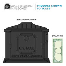 Stratford Black, Medium, Plastic, All-In-One Mailbox and Post Combo