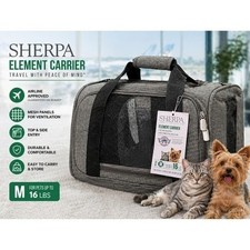 Sherpa Element Pet Carrier Medium Gray Airline Approved Travel Bag 16 lbs NWT