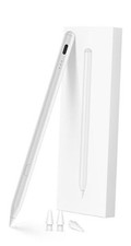  Stylus Pen for iPad 2018-2025, USB-C Fast Charging Pencil, Pixel Milk White
