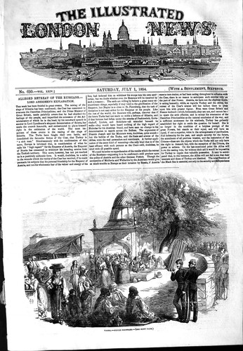 Original Old Antique Print 1854 View Public Fountain Varna Siers 19th