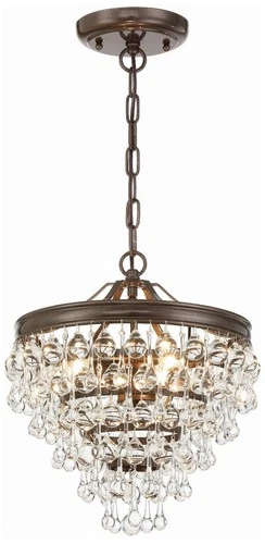 Crystorama Calypso 12" Wide Vibrant Bronze Finish Crystal Chandelier - Picture 5 of 8