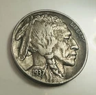 1937 Buffalo Nickel AU With Full Horn  As Pictured # BN 1937 AU WFH AS