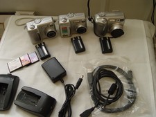 Nikon Coolpix4300 and  2 Coolpix775 with Batteries, Charger, Cables Working 