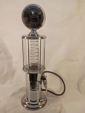 Gas Pump Bar Liquor Dispenser Godinger Fill 'Er Up Chrome 30 ounces 19" Tall