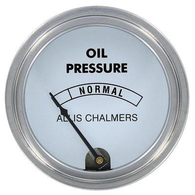 #ad #ad Oil Pressure Gauge with White Faceplate fits Allis Chalmers Tractor 0 30 PSI $39.99