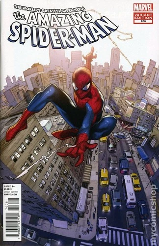 Amazing Spider-Man #700D Coipel Variant VF+ 8.5 2013 Stock Image