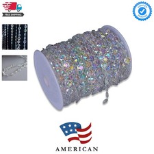 99FT DIY Garland Diamond Acrylic Crystal Beads Strand Shimmer Wedding Decorat...