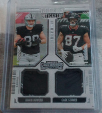 2024 Panini Contenders Rookie Ticket Dual Swatch Brock Bowers/Cade Stover (MEM)