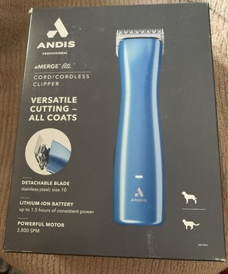 Andis 561943 Emerge Lite Crodless Clipper, Blue AGR-3 ,open Box