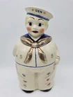 SHAWNEE POTTERY USN SAILOR BOY GOB - Gold Trim - Cookie Jar - RARE - WW2  Vtg