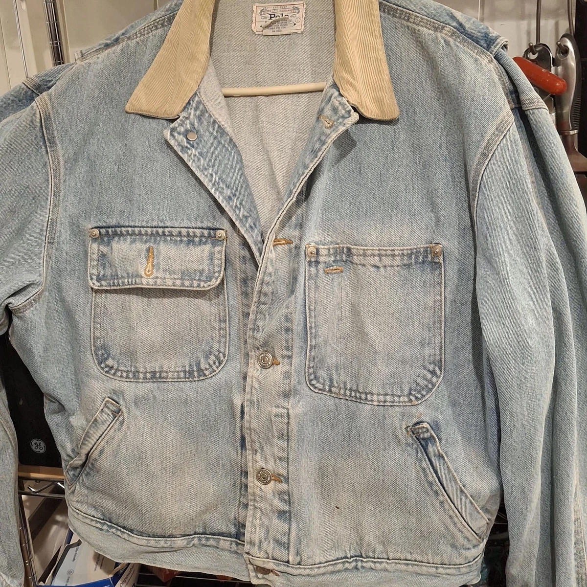 vintage polo ralph lauren denim jacket products for sale | eBay