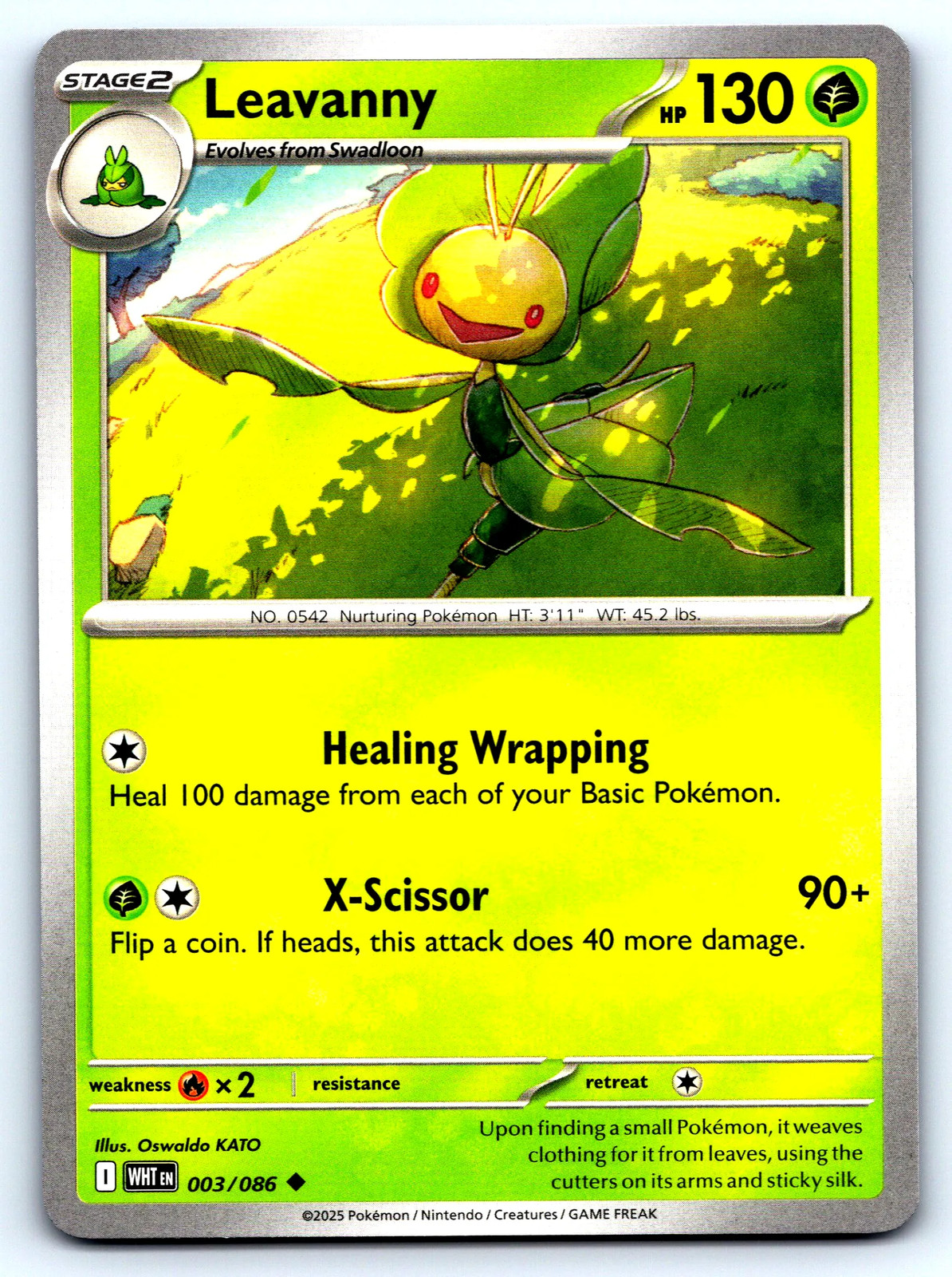 Leavanny White Flare #3 Normal NM Pokemon Card