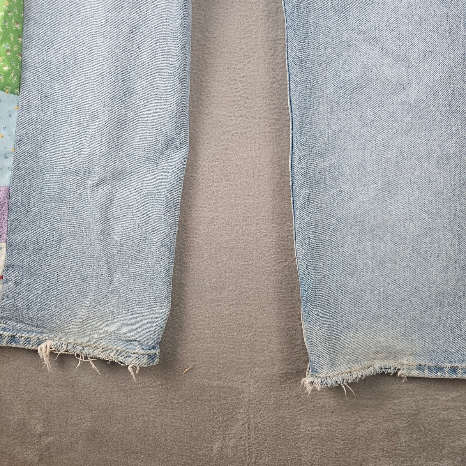 Homemade Patchwork Artsy Side Panel Straight Leg … - image 8