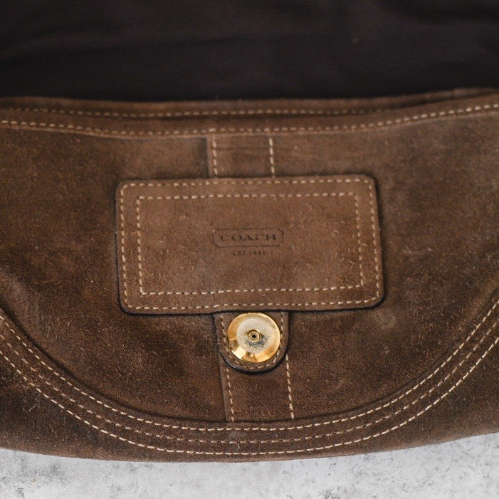Coach Vintage Soho Brown Suede Leather Baguette Bag 8A18 | eBay