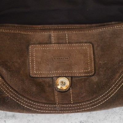 Coach Vintage Soho Brown Suede Leather Baguette Bag 8A18 | eBay