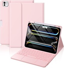 Hamile for iPad Pro 11-inch Case with Keyboard M5/M4 - Magnetic Wireless - Pink