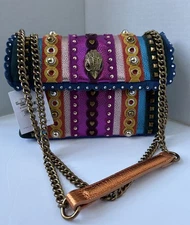 Kurt Geiger LondonMedium Kensington Jewel Studs Leather Convertible Bag Purse