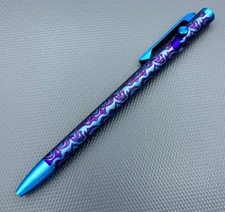Tactile Turn - Titanium Slim Bolt Action Standard Size Pen Squigly Ano Colors