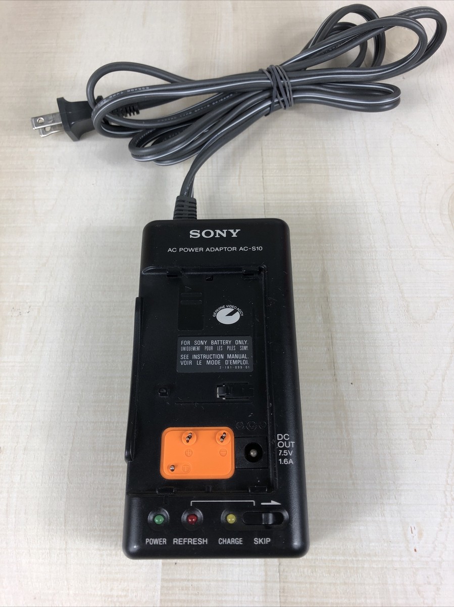 SONY ACパワーアダプター AC-S10 中古品 F2776 Genuine Sony AC Power Adapter AC-S10 Battery Charger Cord Pack | eBay