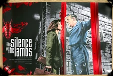 SILENCE OF THE LAMBS RED FOIL VARIANT SCREEN PRINT BY PAUL MANN S/N #38/55
