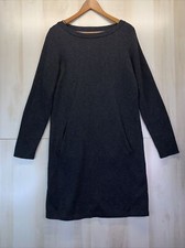 Nicole Miller Women’s SZ M Gray Sweater Dress With Pockets-4232